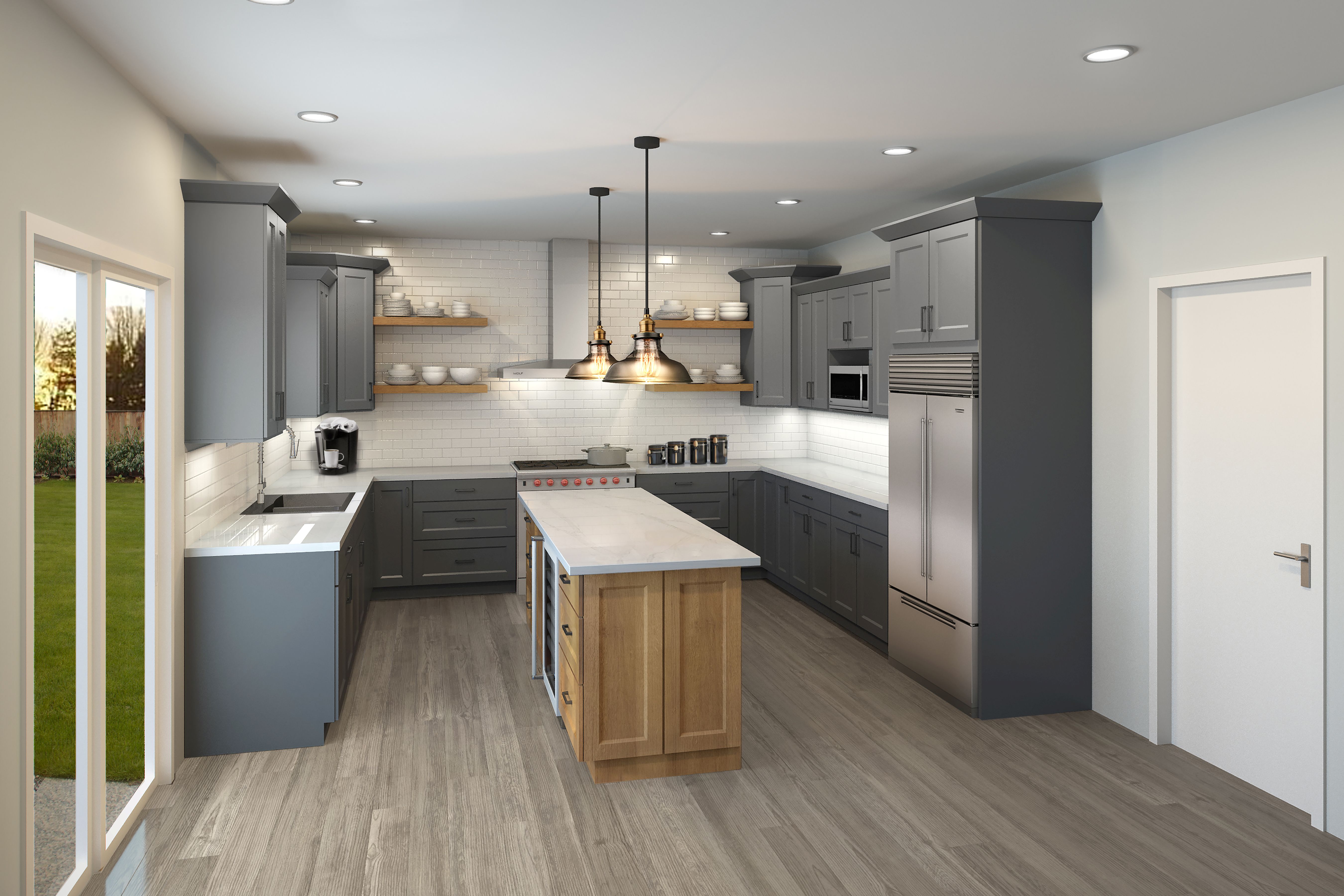 Modern kitchen with Uniboard® TFL Panel cabinetry