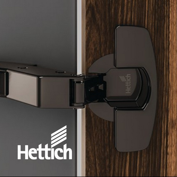 Hettich durable cabinet hinges and soft-close hardware for custom cabinetry and furniture