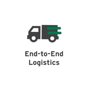 Delivery truck icon symbolizing end-to-end logistics and North American wood distribution